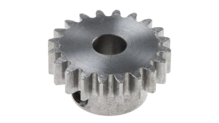 Koło zębate walcowe, moduł: 1, l.zębów: 20, śr. piasty: 14mm, śr. otworu: 6mm, Stal