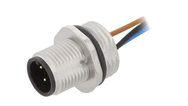 Gniazdo męskie M12 4-PIN na panel ESTGH040MSS00,5E04 (PG9)