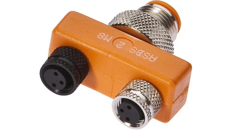 Rozdzielacz, 2x M8 3-PIN, M12 4-PIN, TPU 2xM8-Dose 3pol,1xM12-Stecker4pol,45 VK001008