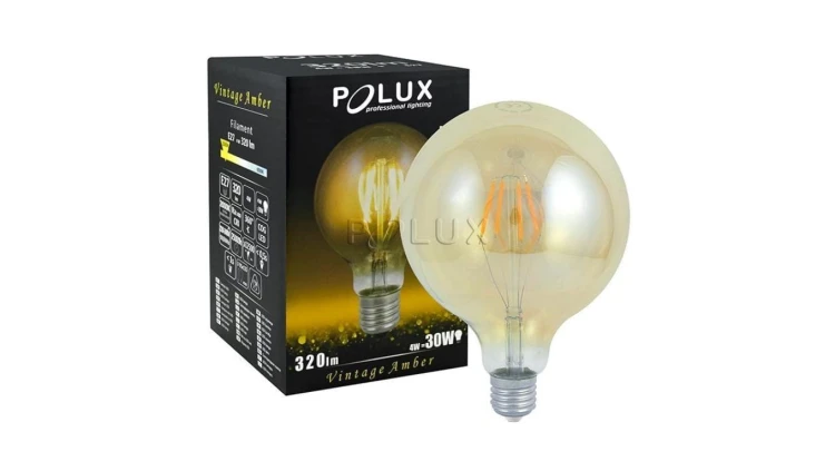 Żarówka LED G95 E27 4W = 18W 320lm 2000K Ciepła 360 Filament GOLDLUX