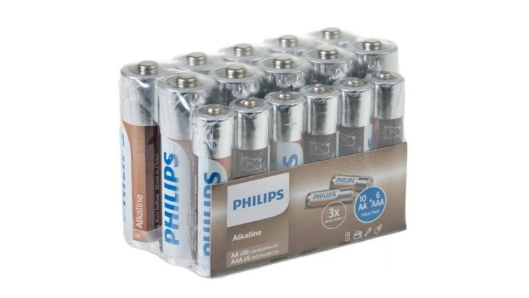 Zestaw baterii alkalicznych ALKALINE 10 x AA + 6x AAA