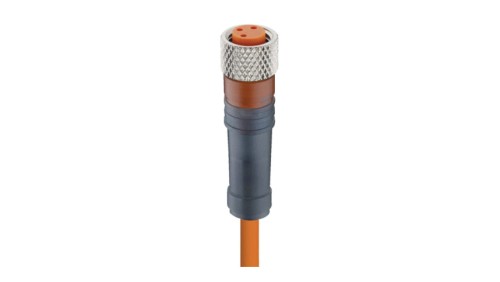 Kabel konfekcjonowany jednostronnie złącze M8 męskie proste z samoblokującym gwintem 3-PINowe PUR RSMV 3-260/5 M