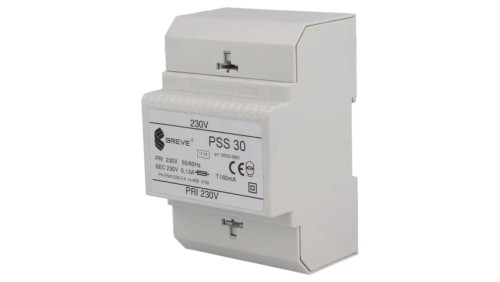 Transformator sieciowy 30VA 230VAC 230V na szynę DIN IP30 PSS30/230/230V