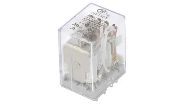 Przekaźnik elektromagnetyczny 4PDT Ucewki: 220VAC 5A/250VAC HF18FF/A220-4Z13
