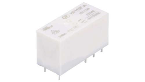 Przekaźnik elektromagnetyczny SPDT Ucewki: 230VAC 16A PCB HF115F-A/230-1Z3B