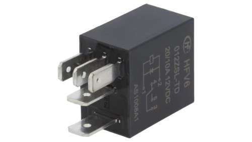 Przekaźnik elektromagnetyczny SPDT Ucewki: 12VDC 30A 124 HFV6/012ZSL-TD