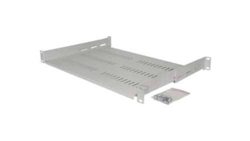 Półka 1U 450mm szara z podporami