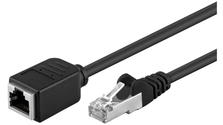 CAT 5e Kabel przedłużającyF/UTP, Czarny - Długość kabla 2 m