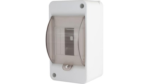 Rozdzielnica natynkowa S-3 1x3 moduły IP40 76x140x67mm drzwi transparentne dymne INCOBEX
