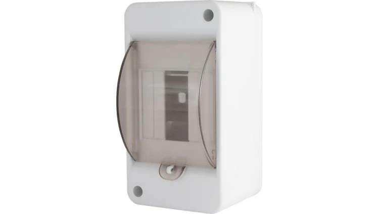 Rozdzielnica natynkowa S-3 1x3 moduły IP40 76x140x67mm drzwi transparentne dymne INCOBEX