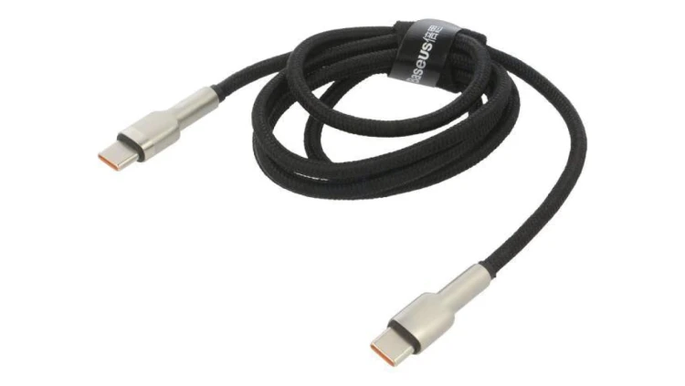Kabel USB C wtyk z obu stron 1m czarny 100W CATJK-C01