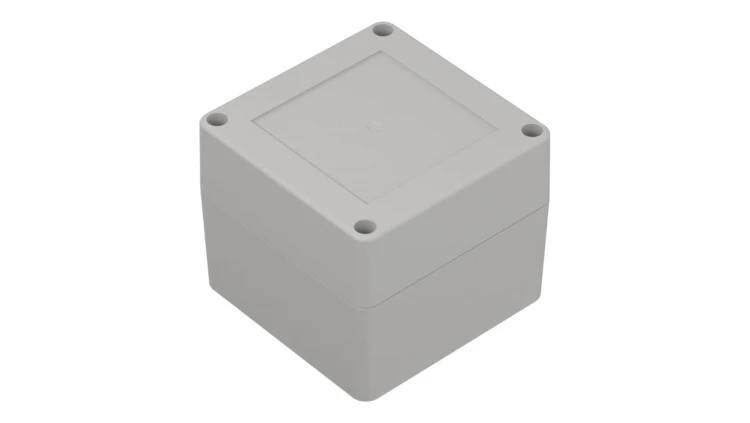 ZP90.90.75Jp TM PC - Obudowa plastikowa ZP90.90.75 jasny dół - bezbarwna góra z tulejkami mosiężnymi PC