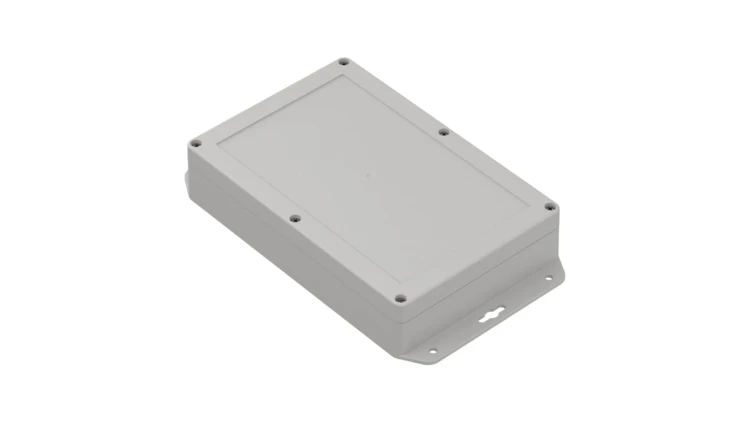 ZP210.140.45SUJ-IP67 TM PC - Obudowa hermetyczna ZP210.140.45 jasna z uszami z uszczelką zalewaną i tulejkami mosiężnymi PC