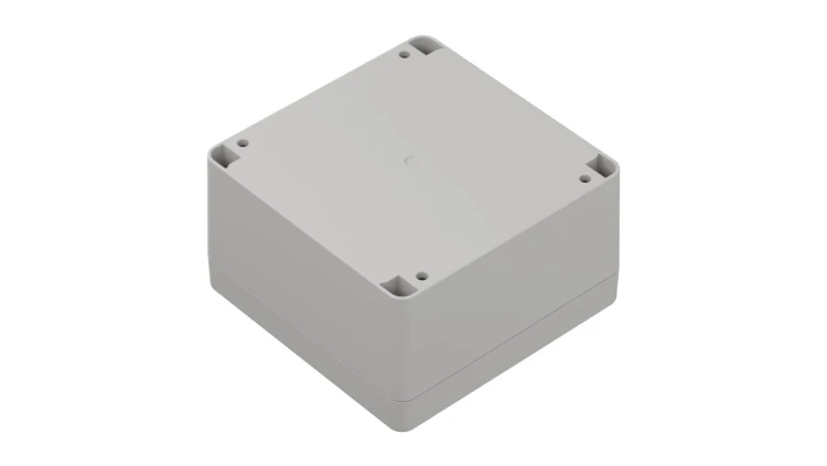 ZP105.105.60SJp-IP67 TM ABS-PC - Obudowa hermetyczna ZP105.105.60 jasny dół - bezbarwna góra z uszczelką zalewaną i tulejkami mo