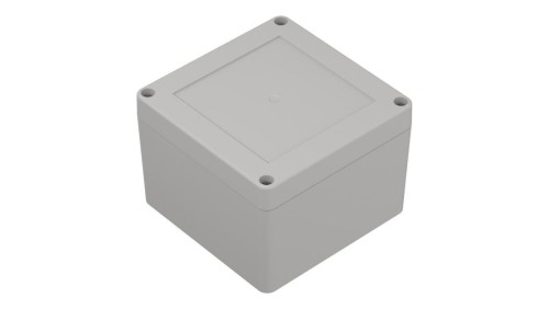 ZP105.105.75SJ-IP67 TM PC - Obudowa hermetyczna ZP105.105.75 jasna z uszczelką zalewaną i tulejkami mosiężnymi PC