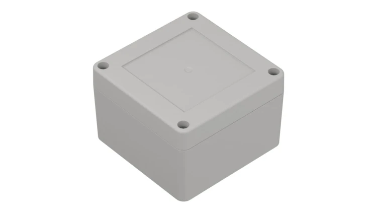 ZP90.90.60J TM PC - Obudowa plastikowa ZP90.90.60 jasna z tulejkami mosiężnymi PC