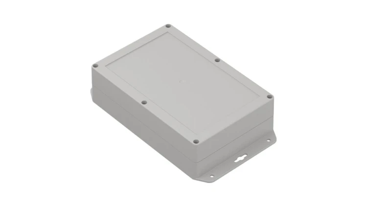 ZP210.140.60SUJ-IP67 TM PC - Obudowa hermetyczna ZP210.140.60 jasna z uszami z uszczelką zalewaną i tulejkami mosiężnymi PC