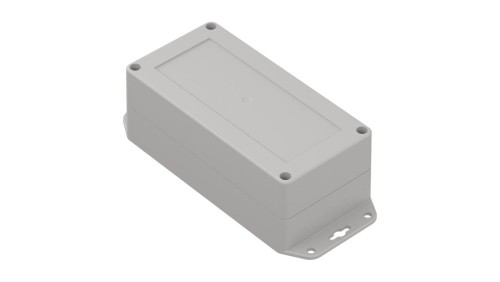 ZP160.80.60UJ TM ABS - Obudowa plastikowa ZP160.80.60 jasna z uszami z tulejkami mosiężnymi ABS