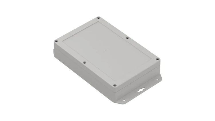 ZP210.140.45SUJ-IP67 TM ABS - Obudowa hermetyczna ZP210.140.45 jasna z uszami z uszczelką zalewaną i tulejkami mosiężnymi ABS