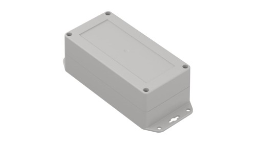 ZP160.80.60UJ TM PC - Obudowa plastikowa ZP160.80.60 jasna z uszami z tulejkami mosiężnymi PC