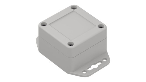 ZP60.60.40UJ TM PC - Obudowa plastikowa ZP60.60.40 jasna z uszami i z tulejkami mosiężnymi PC