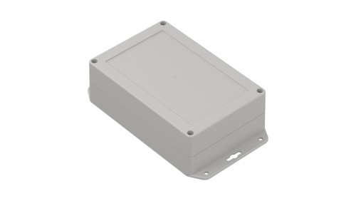 ZP180.120.60SUJ-IP67 TM ABS - Obudowa hermetyczna ZP180.120.60 jasna z uszami z uszczelką zalewaną i tulejkami mosiężnymi ABS