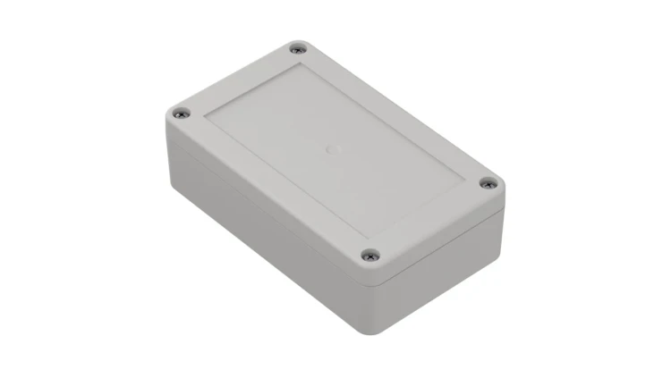 ZP125.75.37J TM PC - Obudowa plastikowa ZP125.75.37 jasna z tulejkami mosiężnymi PC