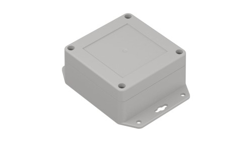 ZP90.90.45SUJp-IP67 TM ABS-PC - Obudowa hermetyczna ZP90.90.45s jasny dół z uszami - bezbarwna góra z uszczelką zalewaną i tulej