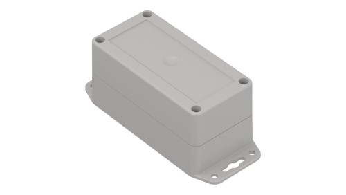 ZP150.50.60UJp TM ABS-PC - Obudowa plastikowa ZP150.50.60 jasny dół - bezbarwna góra z tulejkami mosiężnymi ABS-PC