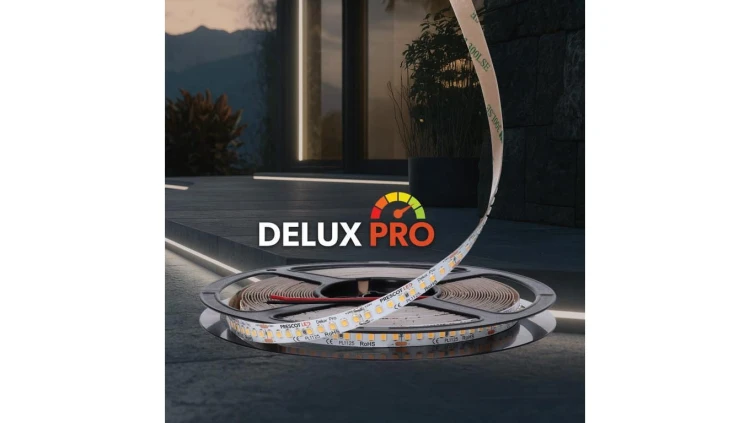Polska taśma LED Delux Pro LOW BRIGHTNESS 126LED 24V Barwa neutralna 4000K 340lm/m SMD2835 Rolka 10m 7 lat gwarancji