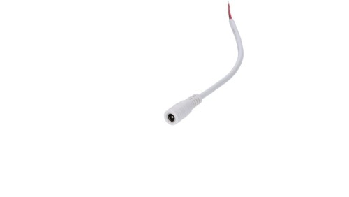 Gniazdo DC 5.5x2.1 3A przewód biały 15cm 22awg