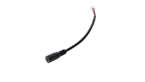 Gniazdo DC 5.5x2.1 3A przewód czarny 15cm 22awg