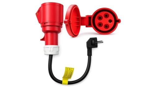 Qoltec Adapter siłowy gniazdo CEE 32A 5P 400V na SCHUKO 230V max 16A 3.5 kW