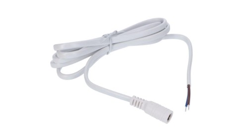 Gniazdo DC 5.5x2.1 5A przewód biały 150cm 18awg