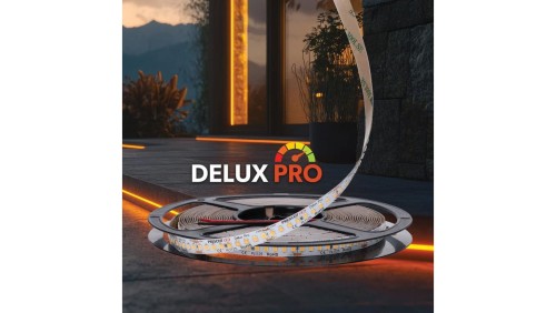Polska taśma LED Delux Pro 24V 180LED Biała ciepła 3000K 1800lm/m SMD2835 Rolka 10m 7 lat gwarancji