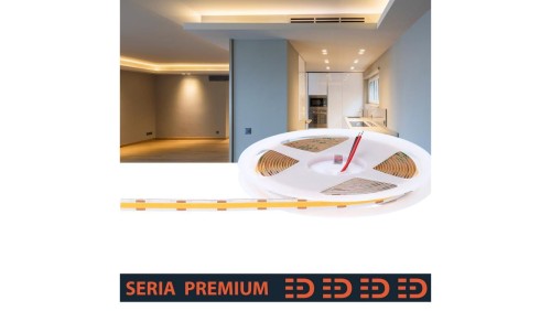 Taśma LED 12V COB 480led biała ciepła 3000K 950lm Ra90 Rolka 5m