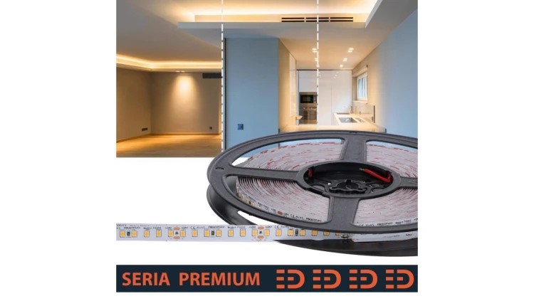 Taśma LED PL Premium CRI90 Ciepła biała 2700K 24V 140 LED/m 1500lm/m SMD2835 Rolka 10m 5 lat gwarancji