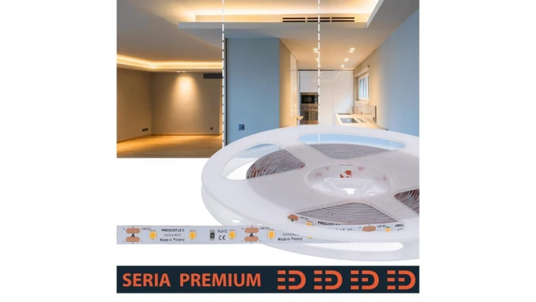 Taśma LED PL Premium CRI90 Ciepła biała 2700K 12V 60 LED/m 500lm/m SMD2835 Rolka 5m 5 lat gwarancji