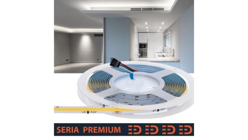 Taśma LED Premium Digital CRI90 Programowalna Zimna biała 6500K 24V 360 LED/m 750lm/m COB IC2811 Rolka 5m 3 lata gwarancji
