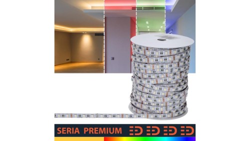 Taśma LED PL 4w1 Premium Pełne spektrum RGB + ciepła biała 3000K 12V 60 LED/m SMD5050 Rolka 50m 5 lat gwarancji
