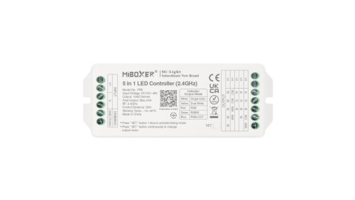 Sterownik MiLight 5w1 MONO,CCT ,RGB, RGBW, RGBCCT 12-48V 20A