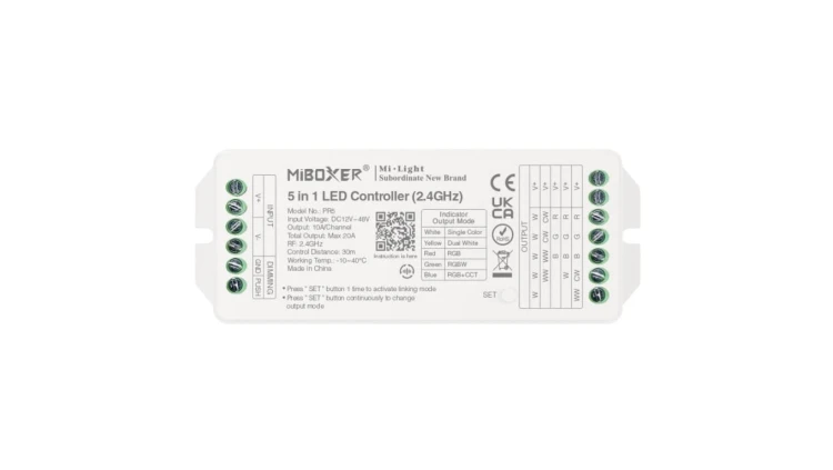 Sterownik MiLight 5w1 MONO,CCT ,RGB, RGBW, RGBCCT 12-48V 20A