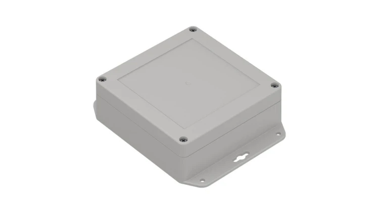 ZP120.120.45UJ TM ABS - Obudowa plastikowa ZP120.120.45 jasna z uszami i z tulejkami mosiężnymi ABS