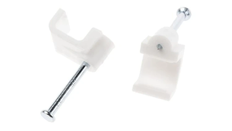 Spinka do kabli Prostokątna obejma do kabli, materiał: PE, 9.3 x 8 x 8mm, RS PRO