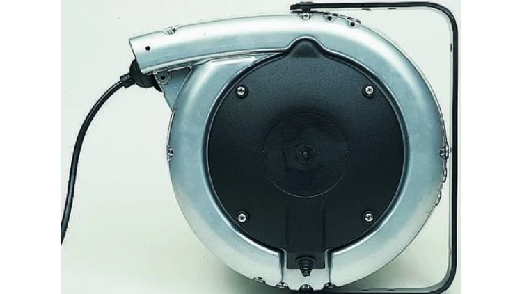 24m Przedłużacz bębnowy 24m 1,5 mm² 0 gniazda z automatycznym zwijaniem 8A 230 V Czarny PVC Szpula kablowa