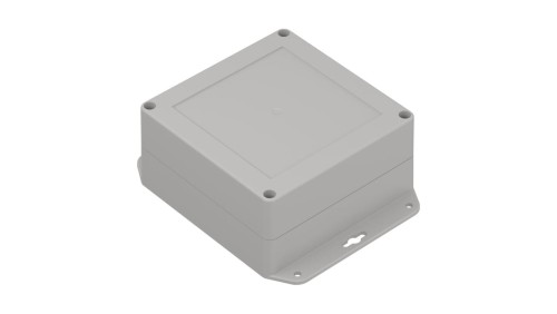 ZP120.120.60UJpH TM ABS-PC - Obudowa hermetyczna ZP120.120.60 jasny dół z uszami - bezbarwna góra z uszczelką i tulejkami mosięż