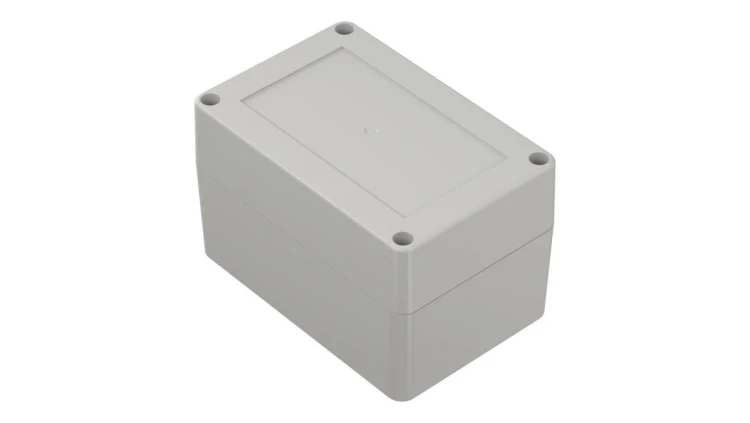 ZP120.80.75J TM ABS - Obudowa plastikowa ZP120.80.75 jasna z tulejkami mosiężnymi ABS