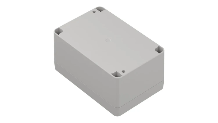 ZP120.80.60Jp TM ABS-PC - Obudowa plastikowa ZP120.80.60 jasny dół - bezbarwna góra z tulejkami mosiężnymi ABS-PC