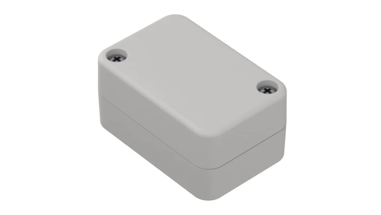 ZP60.40.30UJp TM ABS-PC - Obudowa plastikowa ZP60.40.30 jasny dół z uszami - bezbarwna góra z tulejkami mosiężnymi ABS-PC