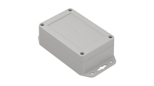 ZP120.80.45UJpH TM ABS-PC - Obudowa hermetyczna ZP120.80.45 jasny dół z uszami - bezbarwna góra z uszczelką i tulejkami mosiężny